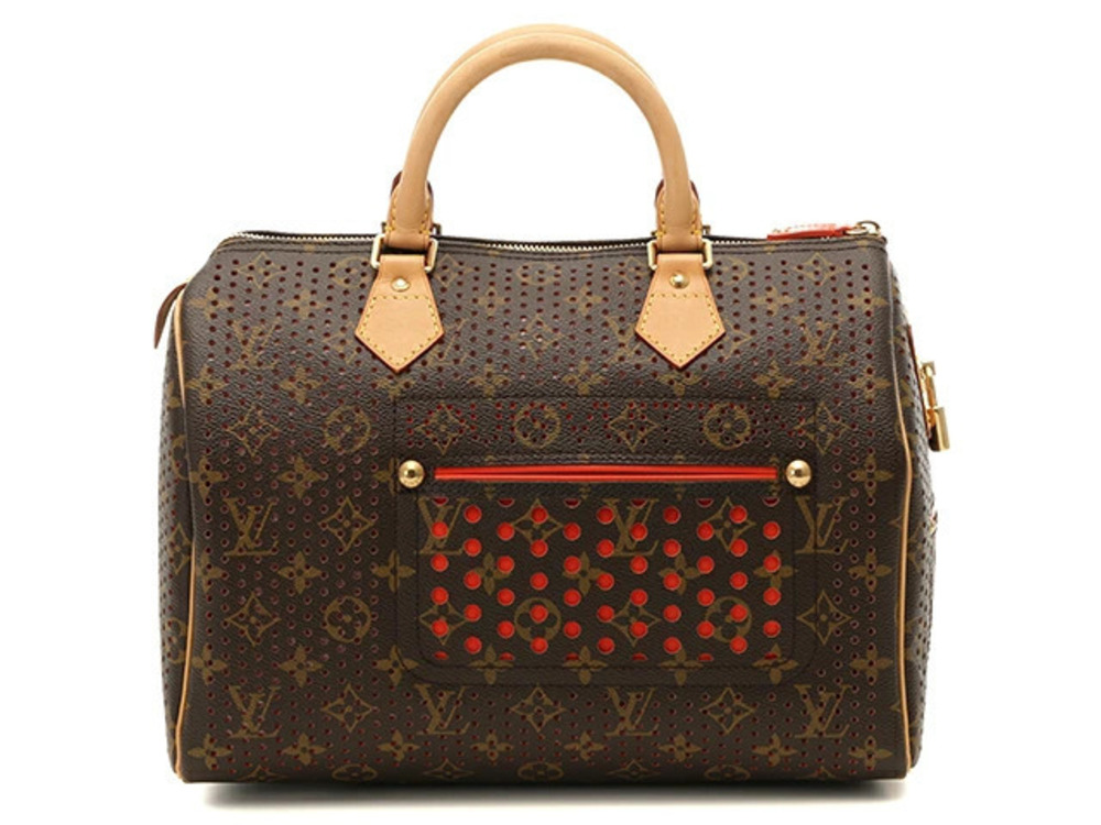 LOUIS VUITTON Bag Handbag Speedy Monogram Perfo Orange
